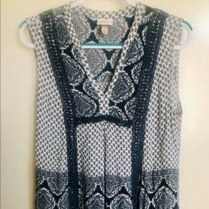 Knox Rose target brand altered blue and white sleeveless top